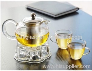 Hand-blown Pyrex Borosilicate Glass Teaware Set
