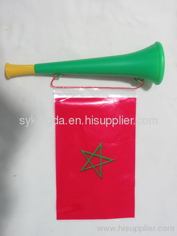 Football fan horn with flag