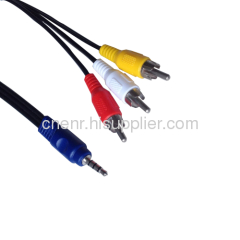 RCA cable 3.5mm 4C Plugs to 3 RCA Plugs