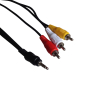 RCA cable 3.5mm 4C Plugs to 3 RCA Plugs,