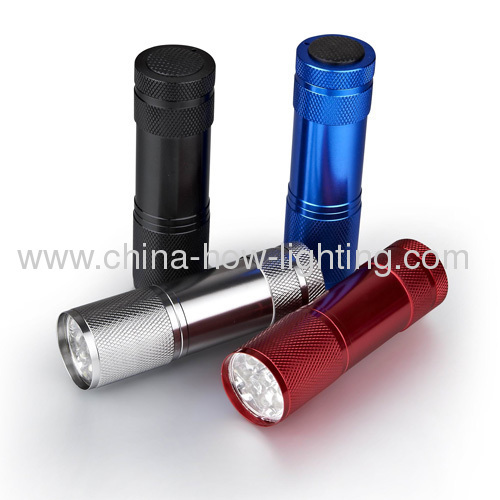 2013 Promotional LED Torch Aluminium Material with 9pcs LED