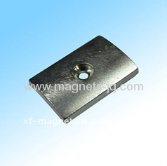 Irregular NdFeB permanent magnets with hole
