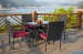 Patio wicker dining table and chairs