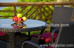 Patio rattan furniture wicker dining table and chairs