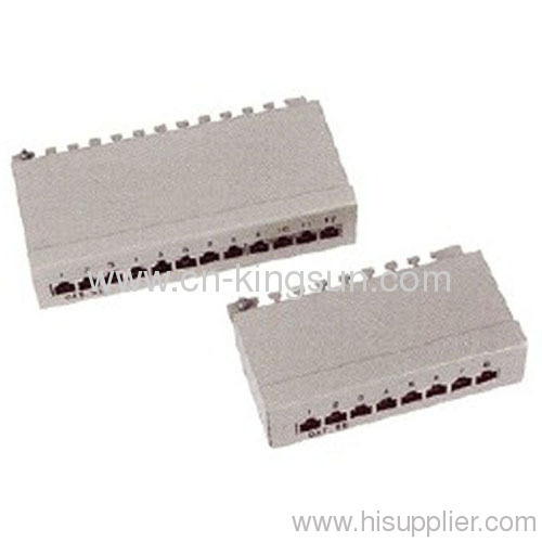 white STP 12port or 8 port Cat.5e Patch Panel