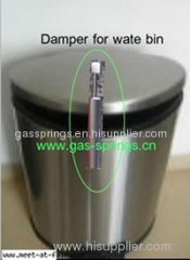 Wastebin lid gas damper