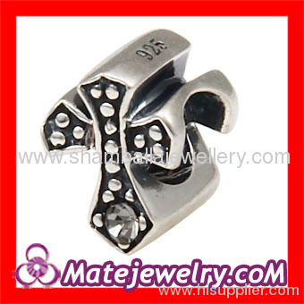 Wholesale Antique sterling silver European Cross charm 925 beads