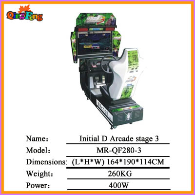 32 LCD Initial D Arcade stage 3 MR-QF280-3,electric racing arcade game machine