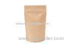 Kraft Paper Plastic Zipper Packaging Bags For Tea / Coffee