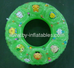 Cartoon double layer inflatable swimming ring