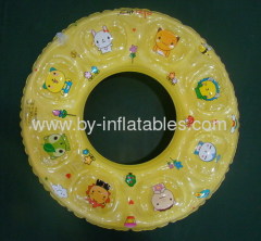Cartoon double layer inflatable swimming ring
