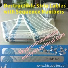 Custom tamper evident destructible strip seal label warranty void if seal broken sticker rolls with logo