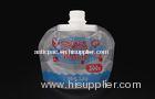 Transparent Stand Up Spout Pouches For Liquid , 0.08*138*105mm