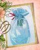 Eco-Friendly Fabric Organza Drawstring Gift Pouches Skyblue For Toys