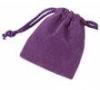 Small Purple Velvet Drawstring Gift Pouches With Logo Printing