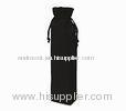 Black Drawstring Decorating Wine Bottles Pouch For Gifts Packing