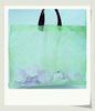 Green Organza Mesh Gift Bags Printed Logo , Fabric Jewelry Pouches