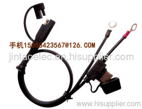 Bullet terminal molding power cable wire harness