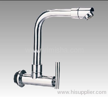 Horizontal 180mmx G1/2x dia.22mm Brass Chrome Plated Single Handle Kitchen Faucet
