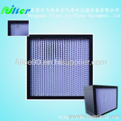 high quality deep-pleat hepa filter