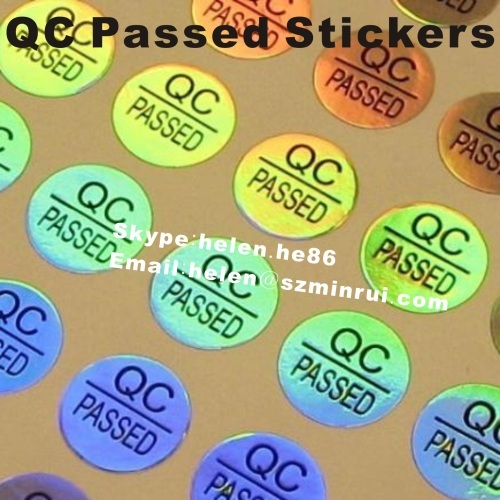 self adhesive qc passed sticker