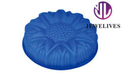 High class sunflower silicone cake pans in blue color