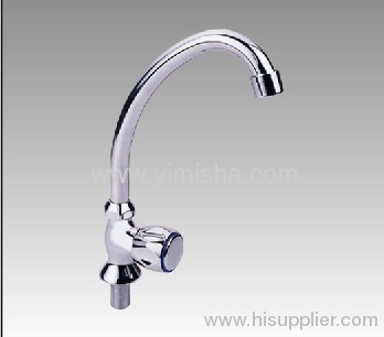 Brass 300mmx G1/2x dia.23mm Deck Mounted Ceramic Sheet Kitchen Faucet with Round Handle