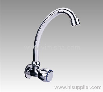 Horizontal Brass Ceramic Sheet Chrome plated Kitchen Faucet with Polish
