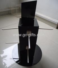 Black rotatable battery display stands