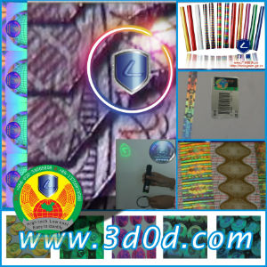 3d holograms with barcode & serial number