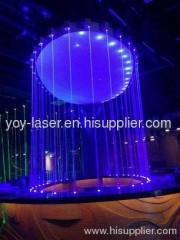 Dynamic fat beam laser light projector