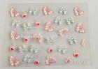 3D nail deco Nail Art Decals Smooth nail surface , PET Coating