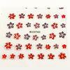 Glitter flower Red and purple Nail Art Decals with Flower printing