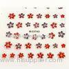 Glitter flower Red and purple Nail Art Decals with Flower printing