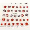 Glitter flower Red and purple Nail Art Decals with Flower printing