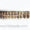 Gold leopard Finger Nail Stickers , PET Coating / paper material nail stripes
