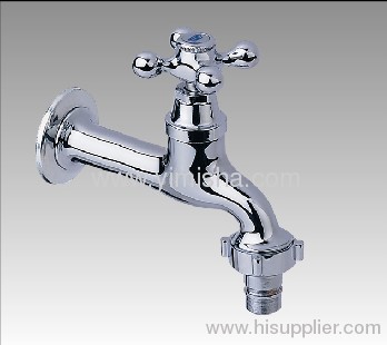 Brass Horizontal Ceramic Sheet Single Cross Zinc Handle Water Faucet for Washing Machine