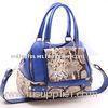 Animal Print Blue Leather Totes Handbags Grace , Exquisite For Travel