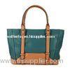 Large Green Cross Shoulder Handbags For Traveling , Genuine Leather