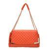 Watermelon Red Lattice Chain Strap Handbag For Evening , Pure Color