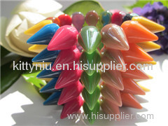Diamond rainbow color plastic bracelet