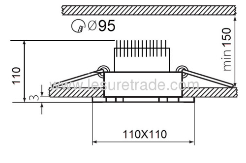 LED CEILING LIGHTS lamp 4*1W