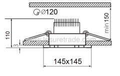 Led Downlights 1Wx9 Arbitrary rotation Angle of 360° Led Ceiling light