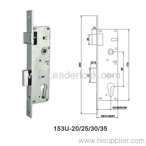 Aluminum windows lock body