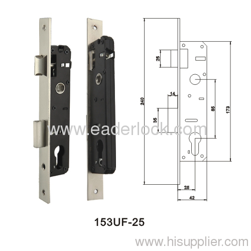 25mm size Aluminum windows lock body