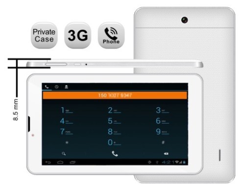 7" MTK6577 3G Full Function Private Tablet