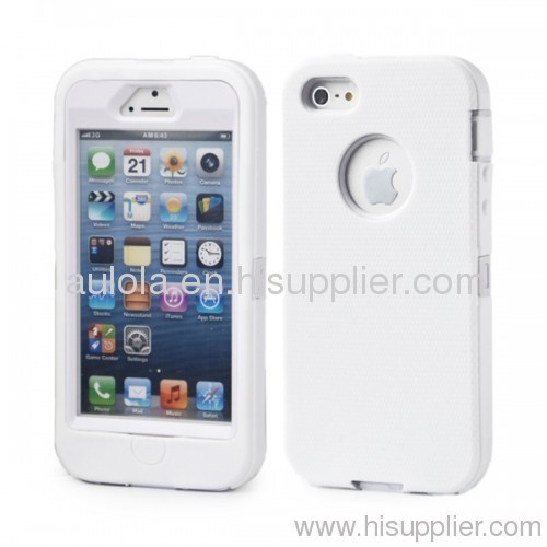 New style Mobile phone Silica gel + PC case for iPhone 5