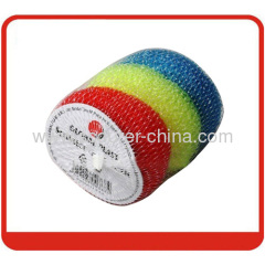 Beautiful appreance Plastic Mesh Scourer in Kitchen cleaning