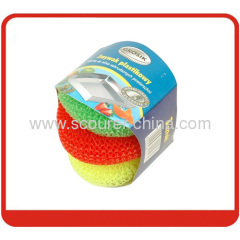 Beautiful appreance Plastic Mesh Scourer in Kitchen cleaning