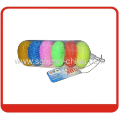 Beautiful appreance Plastic Mesh Scourer in Kitchen cleaning